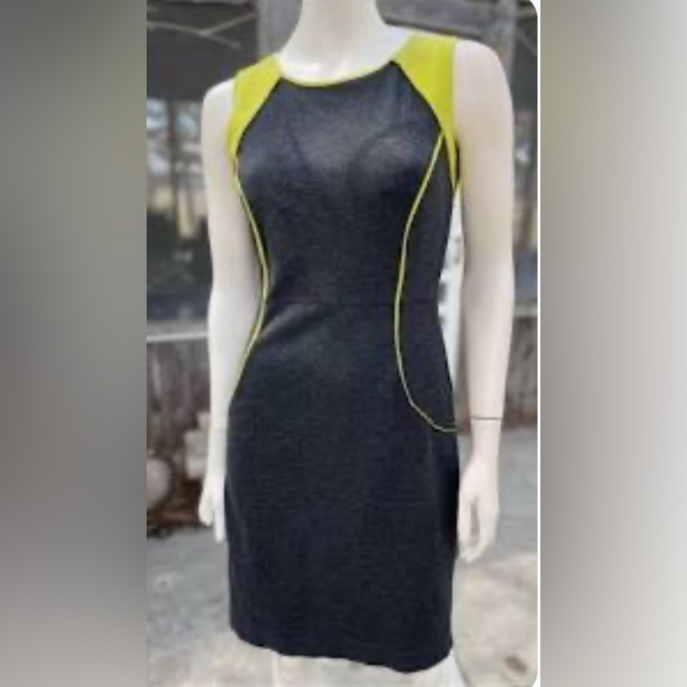 Nue by Shani Gray Sheath Dress Sleeveless